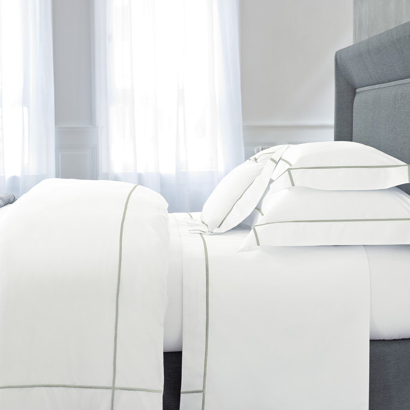 Athena Percale Pillow Case, Standard Pillowcase, Silver
