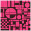 Pink Geometric Shapes Quilted Thin Bedspread-132254695
