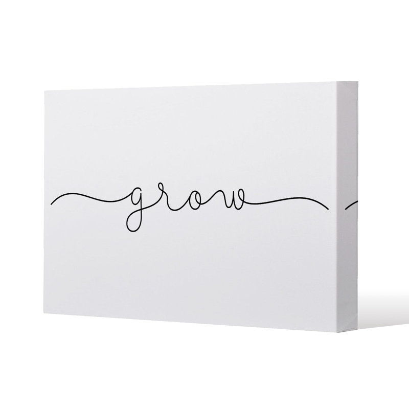 Text Glow Slim Style Canvas Print, 15mm Slim Real wood., 20 cm H x 30 cm W