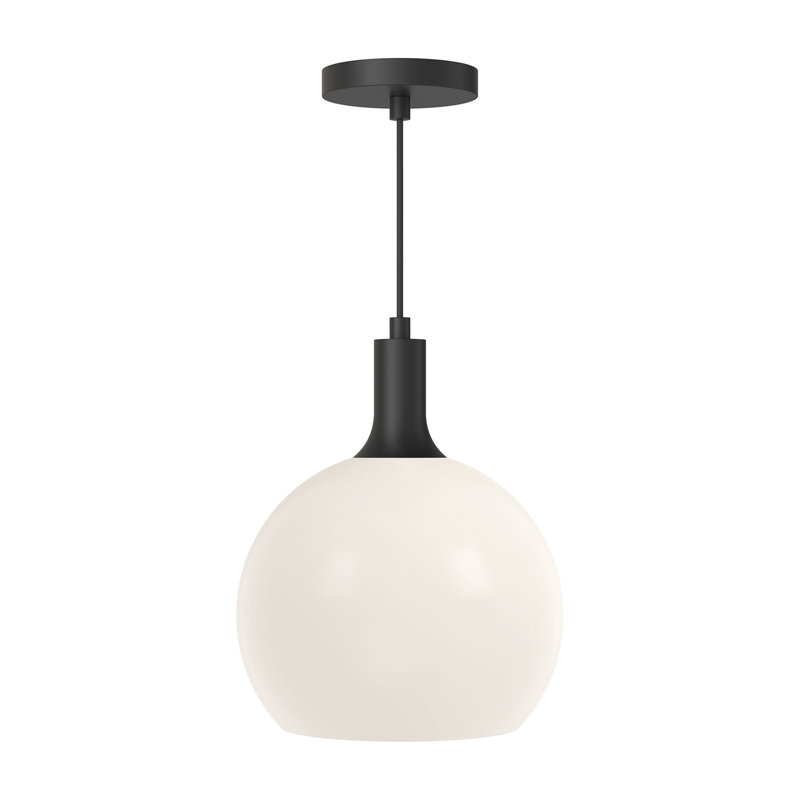 Castilla 1 - Light Single Pendant, Opal, Matte Black