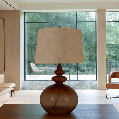 Lampe de table en verre