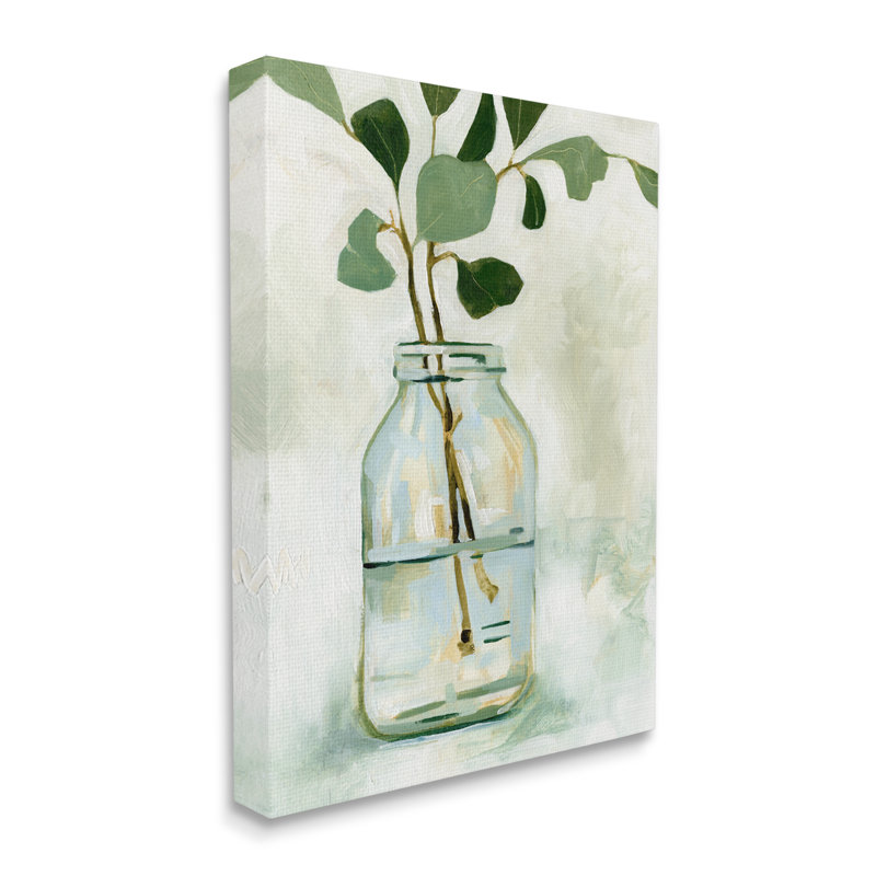«Green Eucalyptus Branch», H 48 po x l 36 po, Toile tendue