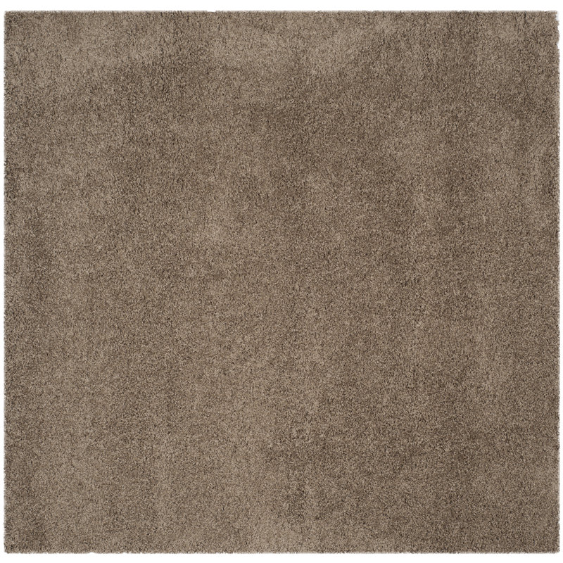 Rizco Shag Performance Solid Color Rug, Square 6'7"