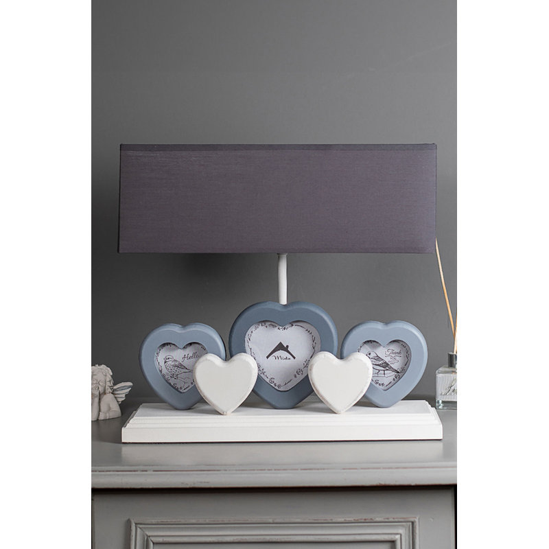Lampe de table 13 po Roesch, Gris, Gris foncé