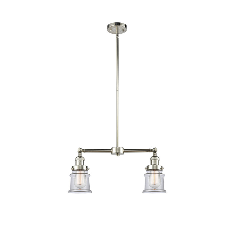 Lustre sphérique spoutnik à 2 lumières Alexandira, Transparent, Nickel poli, Ampoule DEL 6 watts Vinage