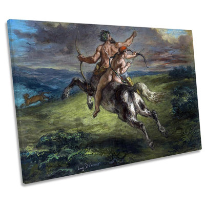 Eugene Delacroix Education Of Achilles by Eugene Delacroix - Wrapped Canvas Print