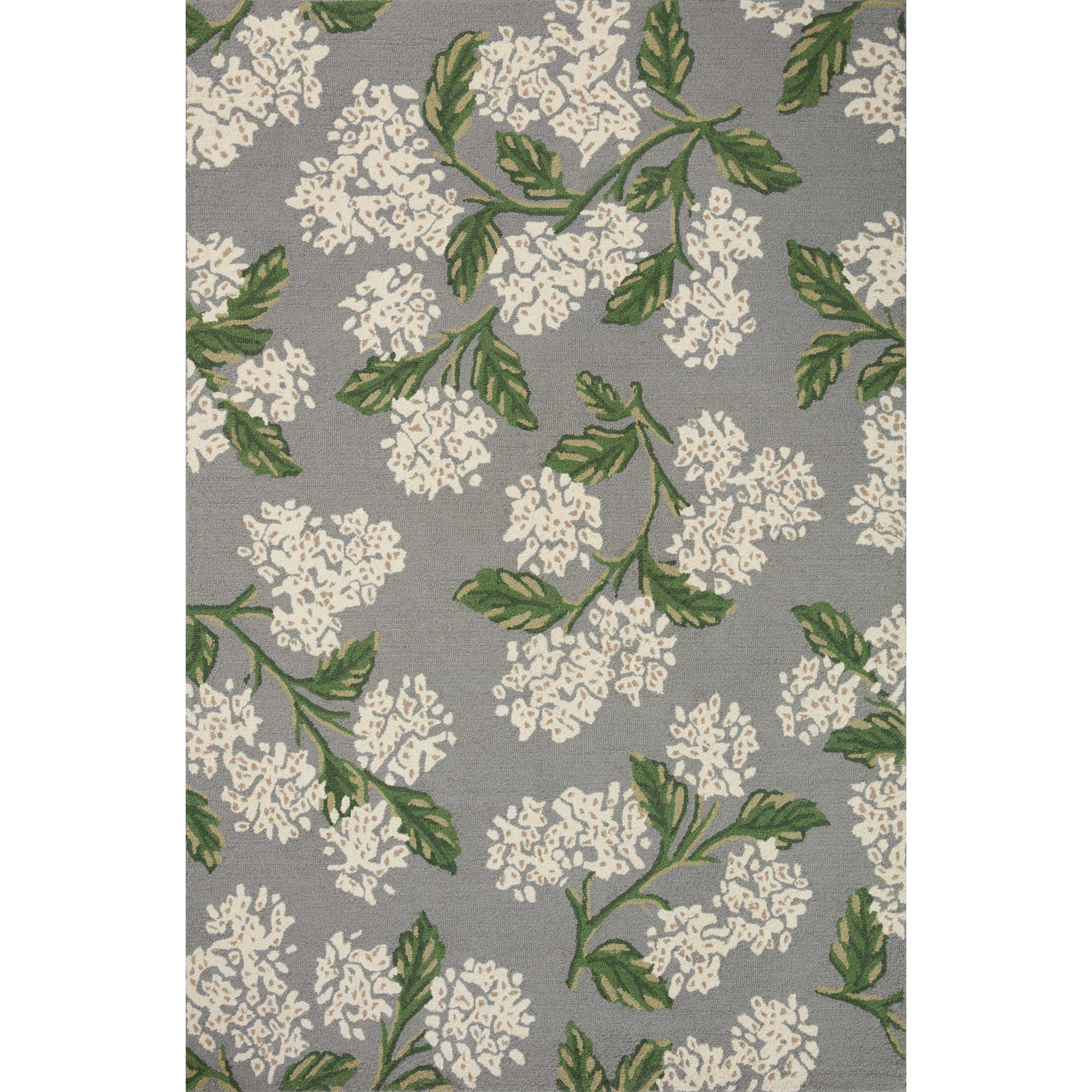 Joie JOI-04 Hydrangea Gray Rug, Rectangle 2'3" x 3'9"