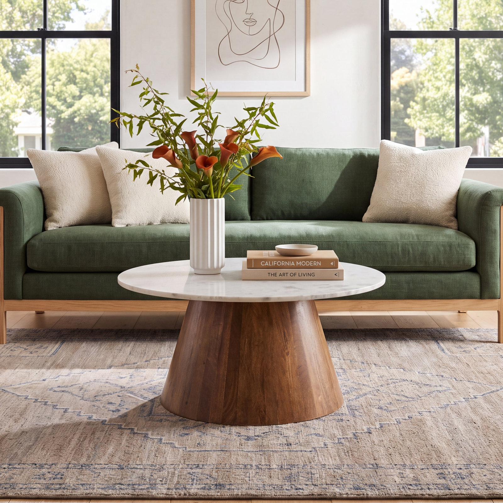 Tamia Genuine Marble Single Coffee Table