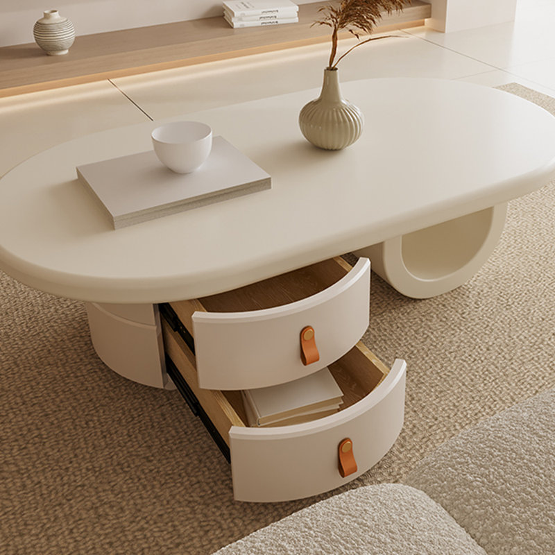 Table basse de style crème, H 15,74 po x L 39,37 po x l 23,62 po