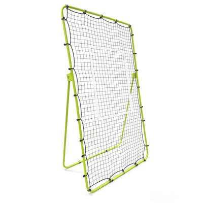 7x4 FT Adjustable Volleyball Rebounder Net, Multi-Angle Bounce Back Trainer, Heavy-Duty Portable Training Net for Bumping, Setting & Spiking