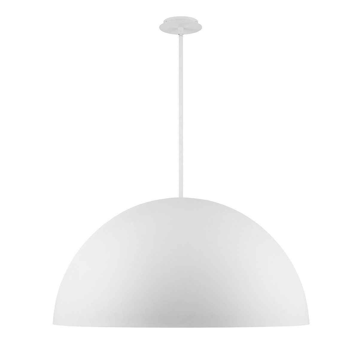 Yolo Single Light Metal Dimmable LED Pendant, Silver, 10.25" H x 19.63" W x 19.63" D