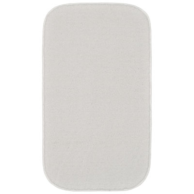 Tapis pour salle de bain Sedona, tapis de bain en peluche absorbant très doux, antidérapant, séchage rapide, lavable à la machine, confort moelleux pour le plancher de la salle de bain, baignoire et douche, 21 po x 34 po, blanc