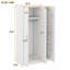 Armoire 3 portes avec miroir, tringle et 3 tablettes fixes-810921755