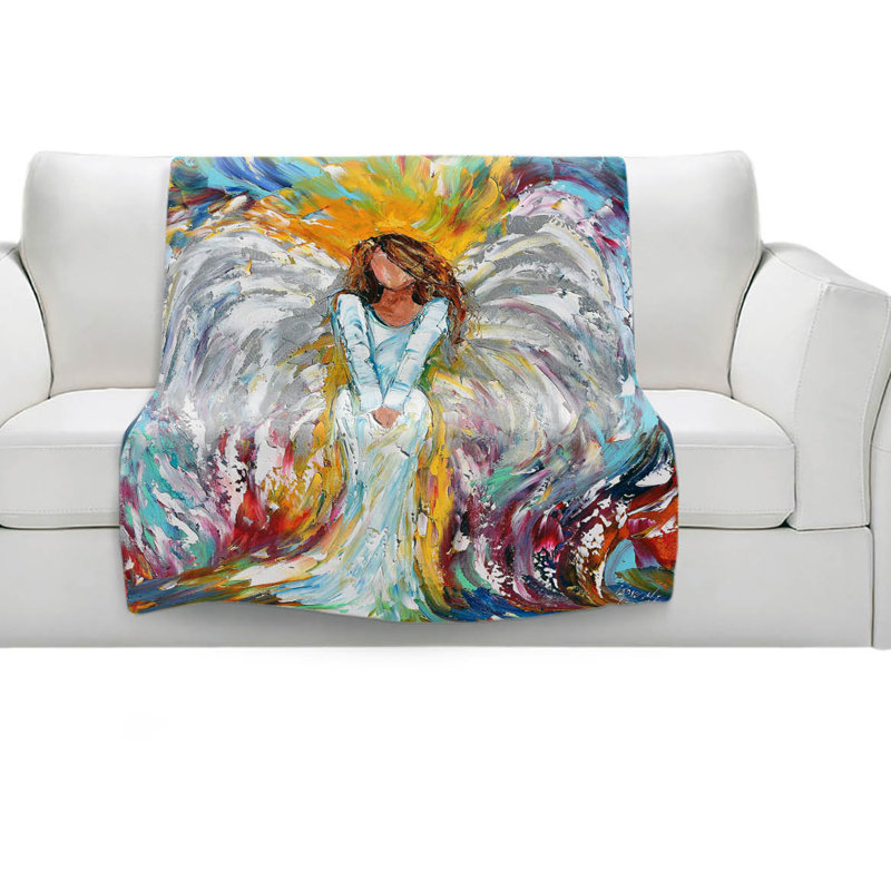Hand Woven Throw Blanket, 68" W x 80" L