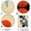 Décoration murale géométrique d'équilibre circulaire rétro - Mid-Century-62491100-62491093