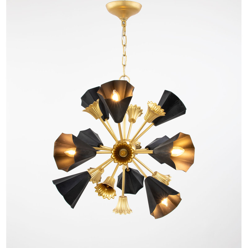 Donatello 10 - Light Chandelier, Gold/Black