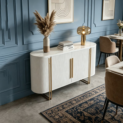 Italian-style oval modern minimalist sideboard