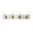 8 - FantasHome 18" Lobine Wall Mounted Hook Rack with 4 Hooks - White/Silver