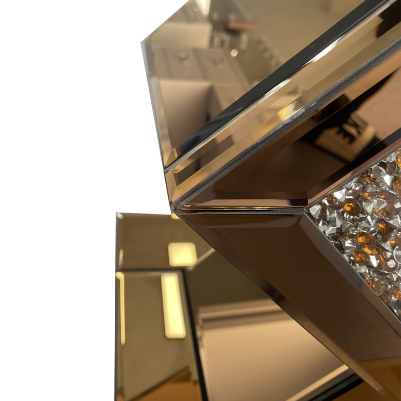 Crushed Diamond Mirrored End Table