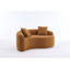 Canapé compact en chenille à double profondeur en S pour petits espaces, sans assemblage-2058254423