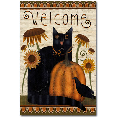 Reproduction d’art sur toile tendue, "Fall Black Cat"