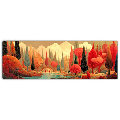 «Enchanted Autumn Forest», art mural sur toile tendue