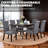 Elegant Dining Table With Nail Head Trim, Curved Legs And Under-table Shelf, 66 Inch
