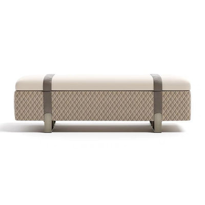 Banc rembourré beige