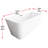 59 Inch Bathtub in Glossy White with Trim-105506471