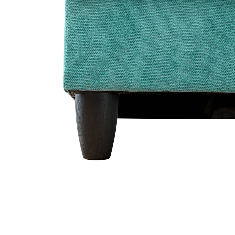 Peacock Blue L Shaped Right Hand Facing Sectional Sofa, Sofa & Chaise, Right Hand Facing, Blue Microfiber/Microsuede