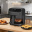 Electactic 5Qt Pfas-Free Glass Air Fryer - 1550W, 8 Presets, 360° Visible Cooking, Dishwasher-Safe-123099836
