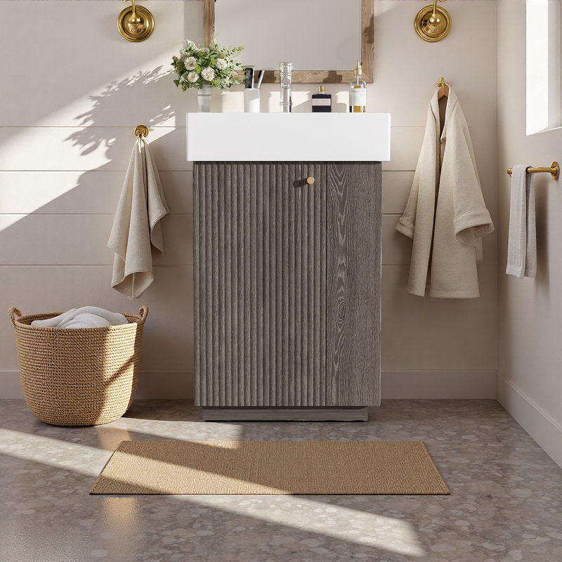 Meuble-lavabo 21,6 po avec lavabo en céramique