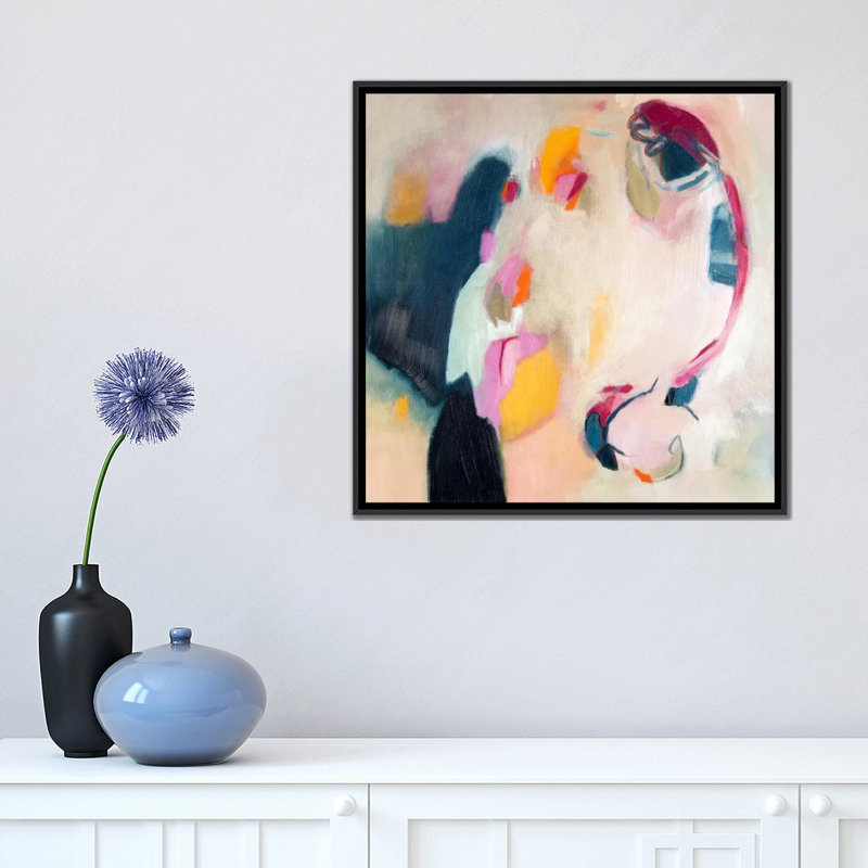 «Bundled Parallels I», reproduction d'art sur toile tendue, H 18 po x l 18 po x P 1,5 po, Toile avec cadre noir, Pas de tapis