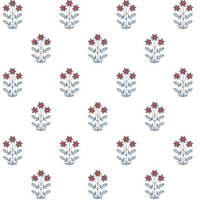 Papier peint floral Kit Blue Heather