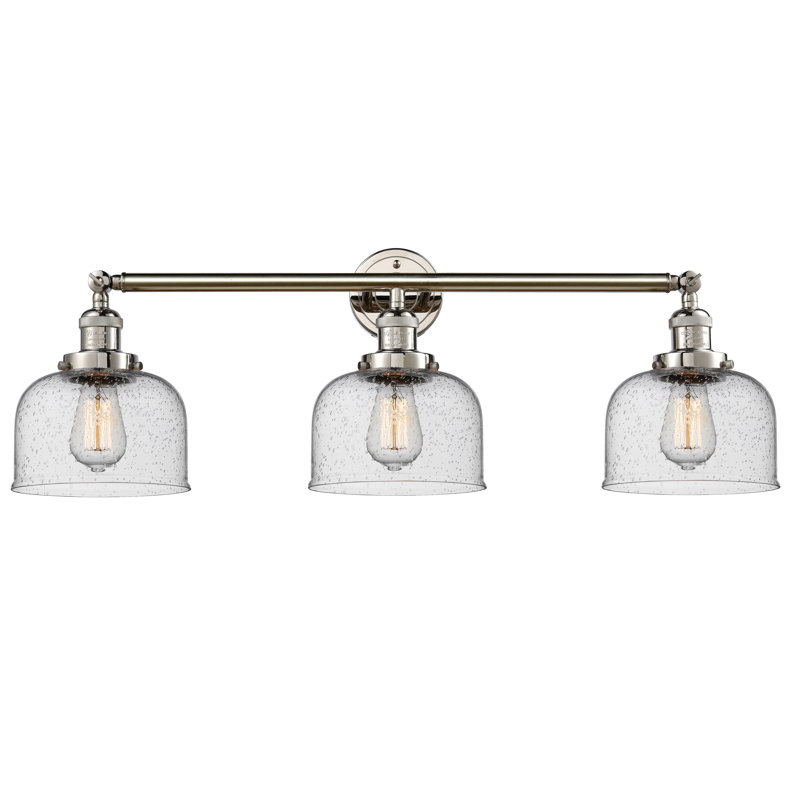 Éclairage pour salle de bain 3 lumières Hanae, DEL, Nickel poli