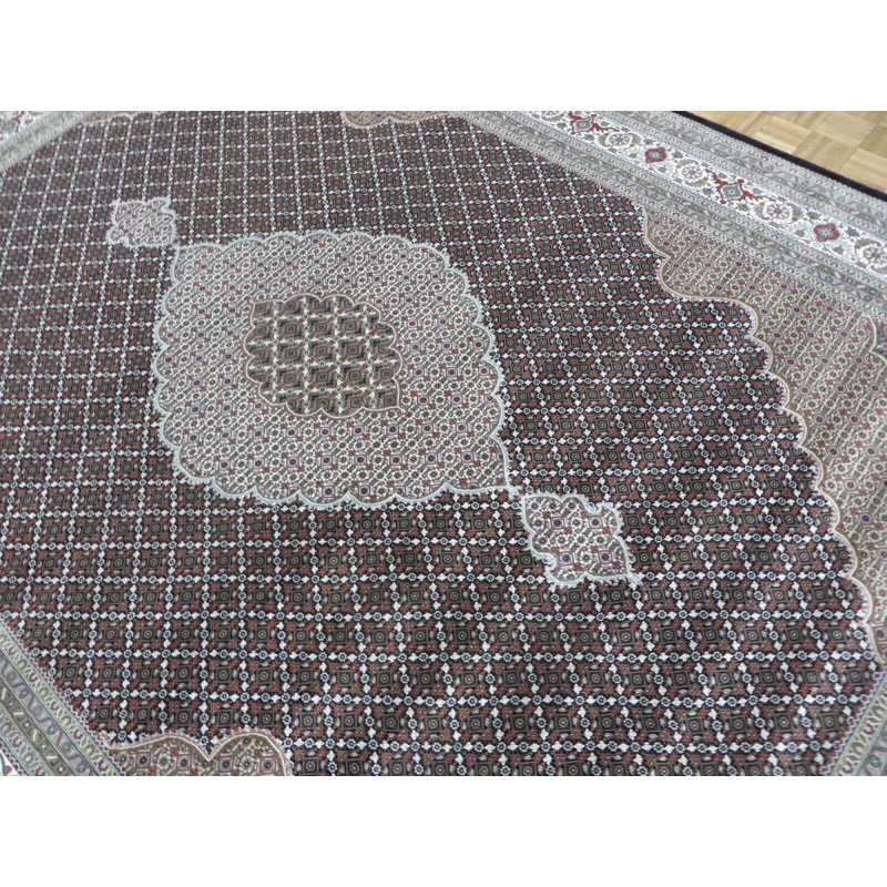 Tapis en laine et soie noué à la main 8 pi 1 po x 11 pi 8 po F50704ED1A334CC2977D506630CE4145