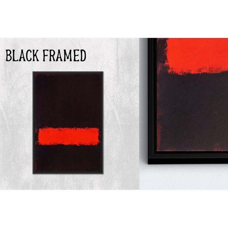 "Mark Rothko", reproduction d'art sur toile abstraite moderne, toile noire encadrée 1P, H : 114,2 x L : 63,1 pouces