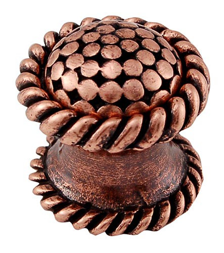 Tiziano Mushroom Knob, 0.875" H x 0.875" W x 0.875" D, Antique Copper