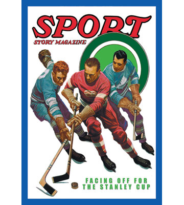 Facing Off for the Stanley Cup Vintage Advertisement on Wrapped Canvas