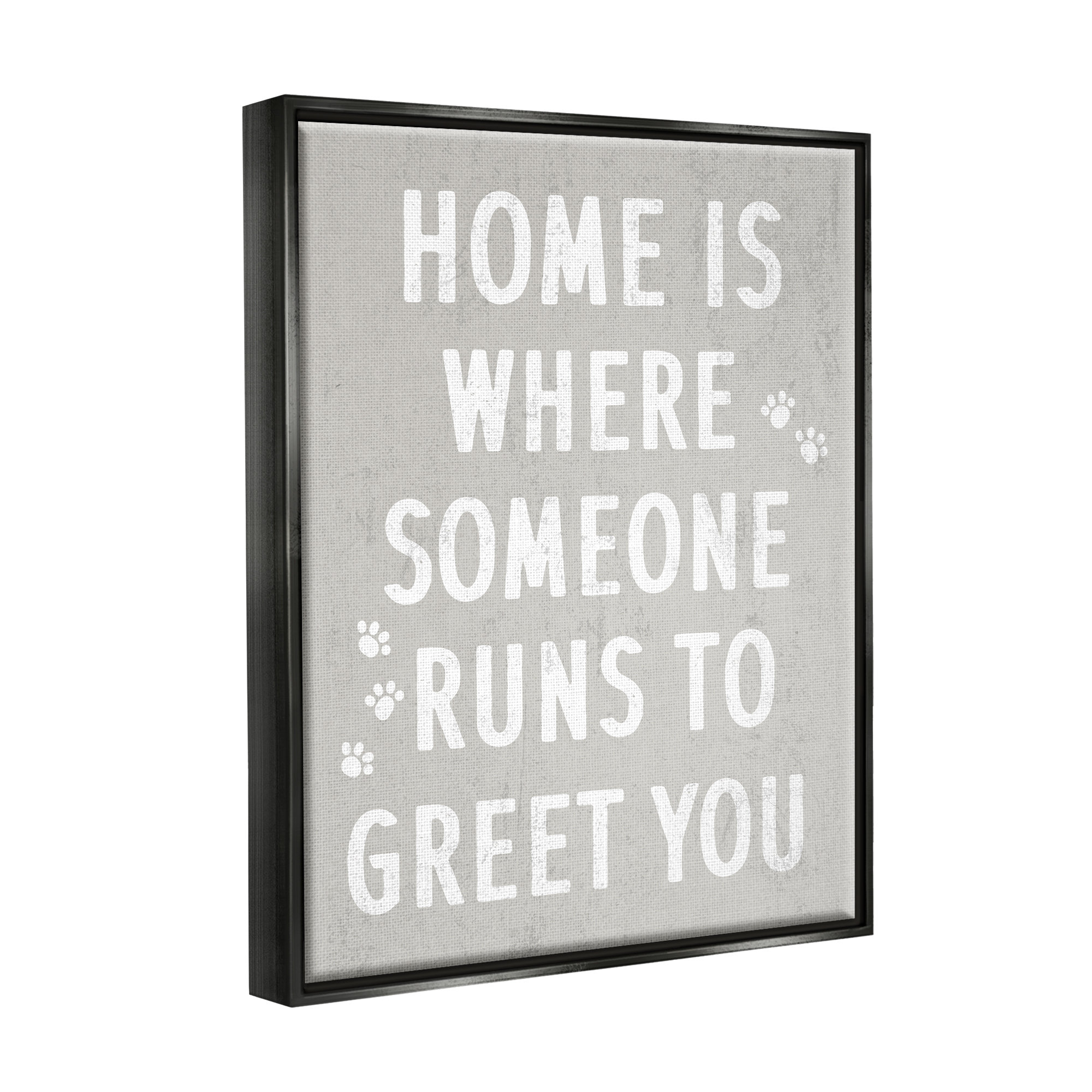 Stupell Industries Pet Parents Home Sentiment Animal Paw Prints Canvas ...