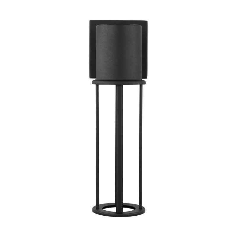  Plafonnier extérieur encastré à DEL intégré, Noir, H 15,75 po x l 5 po x P 5 po