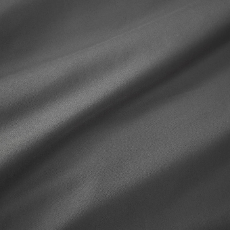 180 Thread Count Egyptian 100% Cotton Duvet Cover Set with Pillowcases, Grey, Double + 2 Standard Pillowcases 