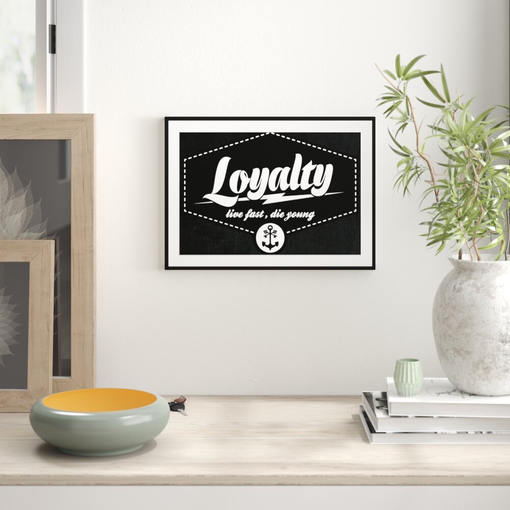 Gerahmtes Poster Loyalty Black