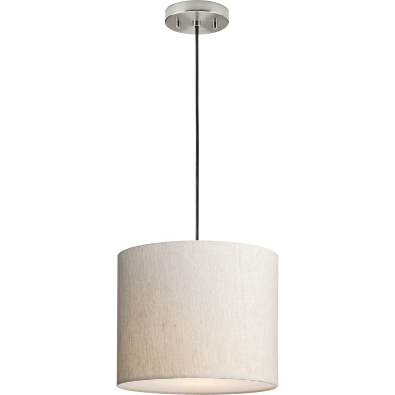 Luminaire suspendu cylindrique 1 lumière, Écru
