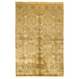 Hand Knotted Wool Oriental Area Rug in Cream