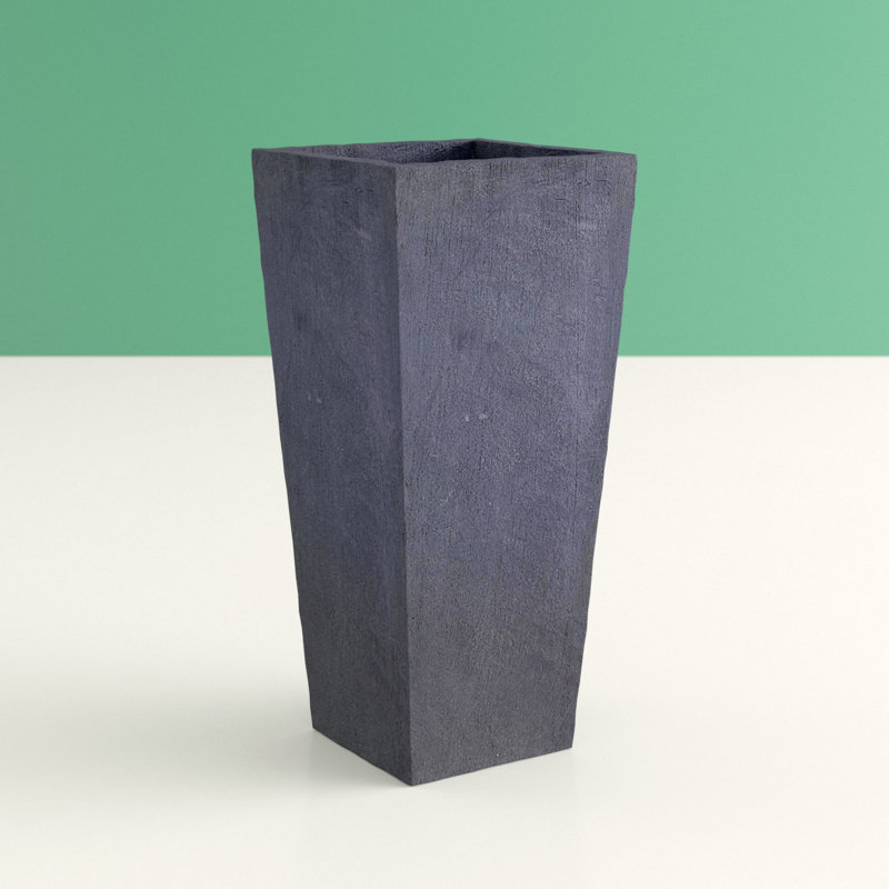 Plant Pot, 38.5cm H x 18.5cm W x 18.5cm D, Dark Grey