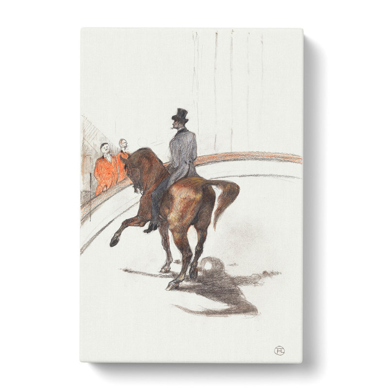 At The Circus by Henri De Toulouse-Lautrec - Wrapped Canvas, 35cm H x 60cm W x 3cm D
