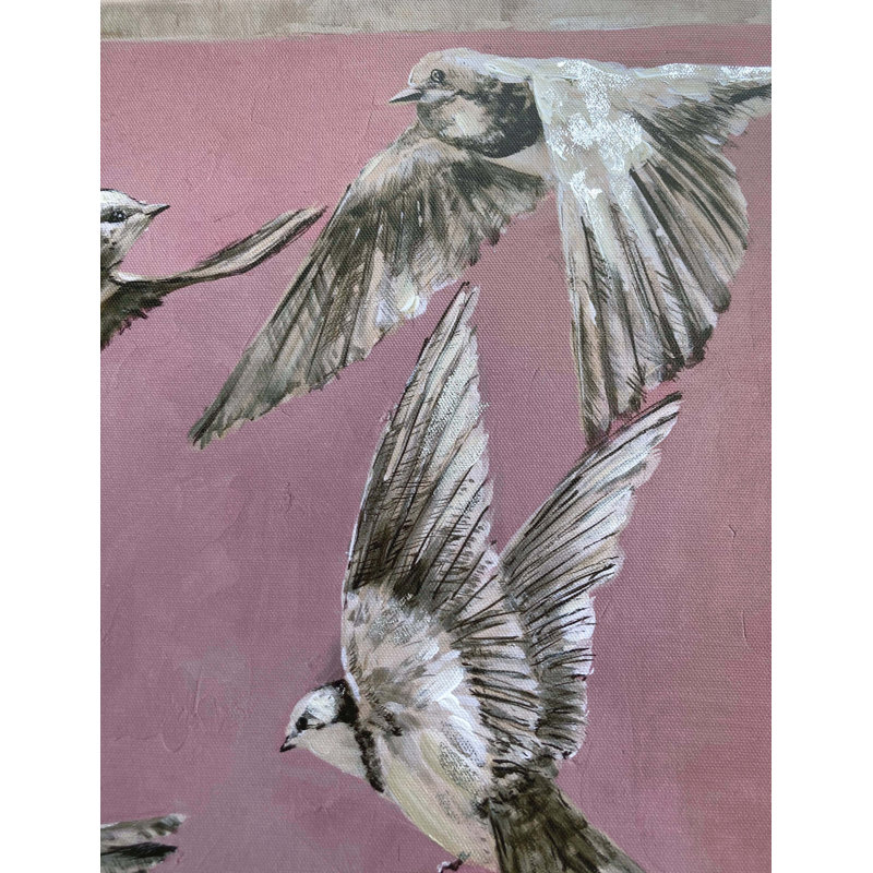 Swallows - Wrapped Canvas Painting