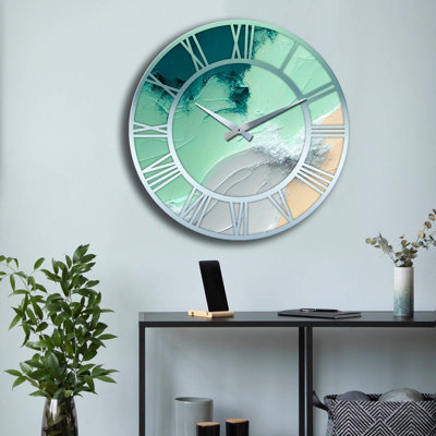 Elegant Decorative Wall Clock, 19.7 inches Diameter | 100% MDF, Thickness: 0.2 inches | Stylish Minimalist Design for Home & Office Decor | Perfect for Living Room, Bedroom, and Kitchen Spaces