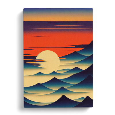 Munday Japanese Sunset Deco - Wrapped Canvas